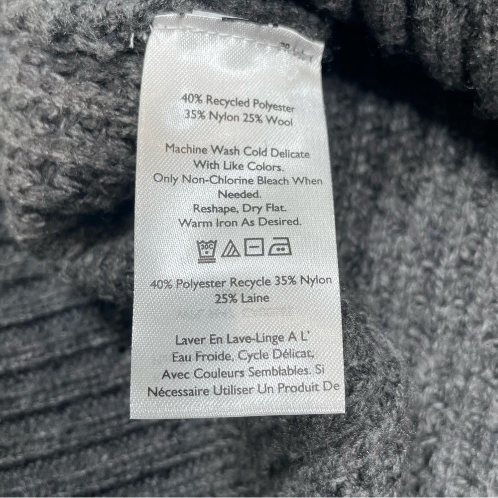 Men's Eddie Bauer Thick Chunky Fisherman’s Style Crewneck Sweater Gray Large - Picture 10 of 14